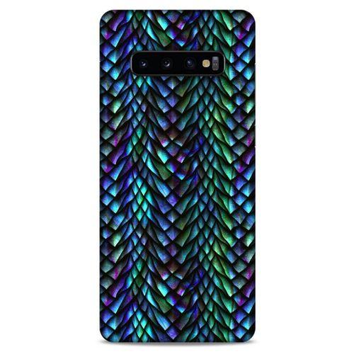 Samsung Galaxy S10 Plus Kılıf Dragons (1) Kılıfı Ejderha Pulları Rainbow