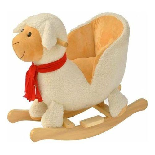 Sebi Bebe Safeline Bebe Peluş Ahşap Sallanır Oyuncak Kuzu