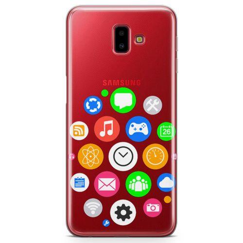 Samsung Galaxy J6 Plus Kılıf Akıllı Saat Arka Kapak Koruma Desenli Full Koruyucu