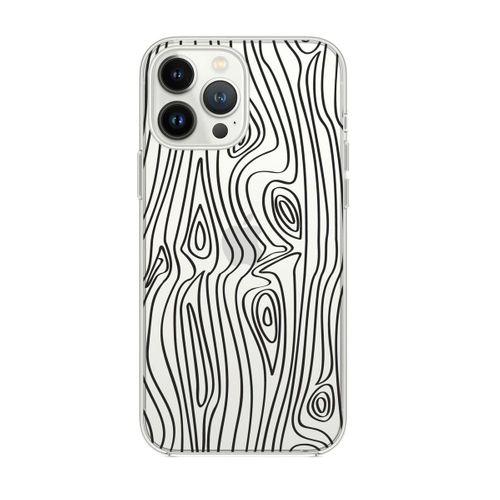 iPhone 13 Pro Max Uyumlu Wooden Pattern Premium Silikonlu Şeffaf Kılıf