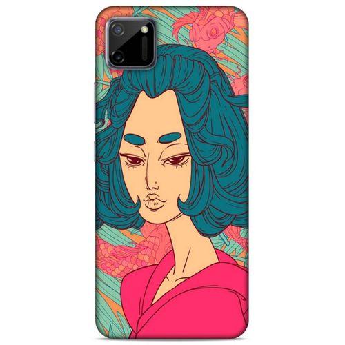 Lopard Oppo Realme C11 Uyumlu Kılıf Sürreal Yüzler ♀ (44) Tough Armor Kılıf Desenli