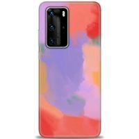 Huawei P40 Pro Kılıf HD Baskılı Kılıf - Kırmızı + Tam Ekran Koruyucu