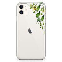 Apple iPhone 11 Kılıf Vanilya Çiçeği Arka Kapak Koruma Desenli Full Koruyucu