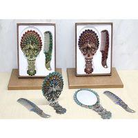 Tavuskuşu Katlanabilir Ayna Ve Tarak Seti Büyük Boy Alk4913