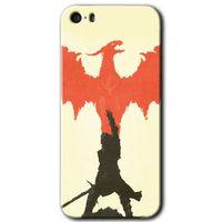 iPhone 5s HD Baskılı Kılıf + 9D Tam Ekran Koruyucu - Dragon Hunter 1