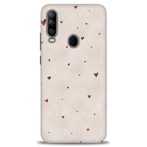 General Mobile GM 20 Pro Kılıf HD Baskılı Kılıf - Kahve Kalpler + Tam Ekran Koruyucu