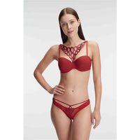 Balenli Destekli Dolgulu Askıları Çıkabilen Aksesuarlı Sütyen String Takım