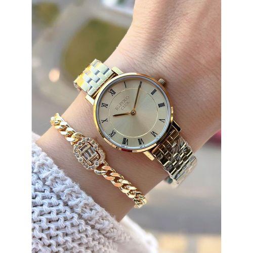 Jg.Polo Club Çelik Kasa & Kordon Kararma Ve Renk Atma Yapmaz Kadın Kol Saati+Bileklik JG015809.3