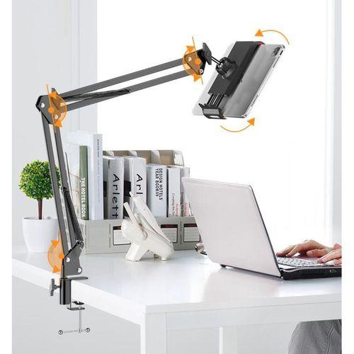Zhltools Ayarlanabilir 360 Derece Teleskopik Metal Masa Üstü Telefon Tablet Tutucu