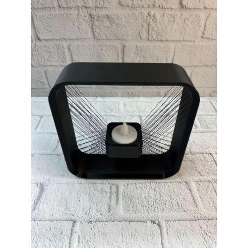 Kare Askılı Mumluk Duvara Asılan Şık Dekoratif Mumluk 16×16 Cm