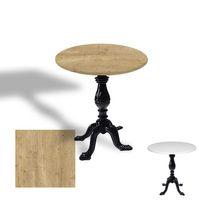 Dockers Çipa 1001 Döküm Ayak Yuvarlak Masa Çap 60cm - (Werzalit, Wermodin ve Allzalit Tabla) - Avalone Pine