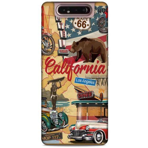 Retro (15) Desen Antişok Kılıf Renkli Samsung Galaxy A80 Kılıf