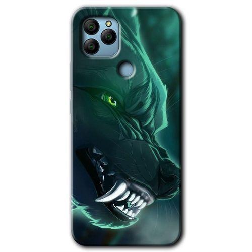 General Mobile GM 22 HD Baskılı Kılıf + 9D Tam Ekran Koruyucu - Yeşil Kurt