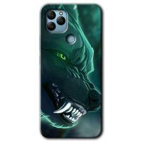 General Mobile GM 22 HD Baskılı Kılıf + 9D Tam Ekran Koruyucu - Yeşil Kurt