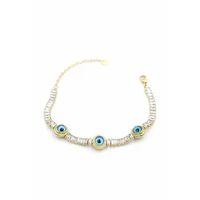 Nazar Su Yolu Bileklik - Altın