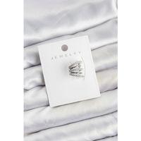 Gümüş Renk Pirinç Zirkon Taşlı Kıkırdak Earcuff Küpe - TJ-BKP11620