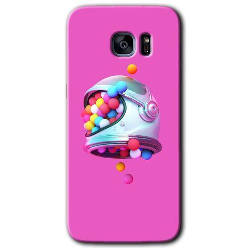 Galaxy S7 Edge Kılıf HD Desen Baskılı Arka Kapak - Uzay Başlığı + Kırılmaz Cam