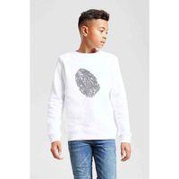 Parmak Izi Dna Baskılı Unisex Çocuk Beyaz Sweatshirt