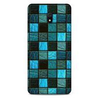 Xiaomi Redmi 8A Kılıf Patchwork (27) Tasarımlı Kılıf Turkuaz Siyah