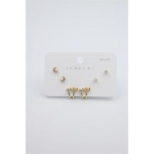 Çoklu Set Küpe - Altın