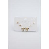 Çoklu Set Küpe - Altın