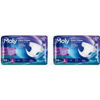 Moly Tekstil Yüzeyli Large Büyük Boy Belbantlı Hasta Bezi 30 lu 2 paket / 60 adet