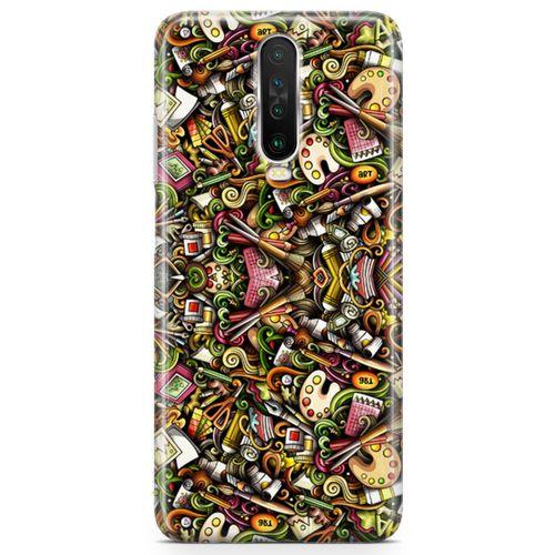 Xiaomi Redmi K30 5G Kılıf Ressam Doodle Arka Kapak Koruma Desenli Full Koruyucu