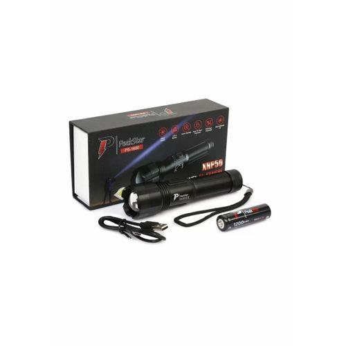 Ps-1600 Süper Parlak Led Zoomlu 5 Mod Su Geçirmez Profesyonel Kamp Bekçi Avcı Feneri