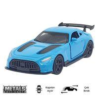 Çek Bırak Metal Küçük Arabalar 8 cm - 6411A - Mavi