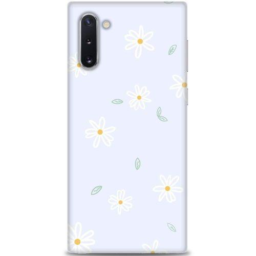 Samsung Galaxy Note 10 Kılıf HD Baskılı Kılıf - Beyaz Papatyalar + Tam Ekran Koruyucu