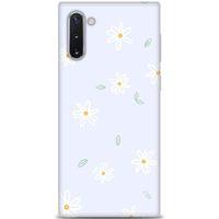 Samsung Galaxy Note 10 Kılıf HD Baskılı Kılıf - Beyaz Papatyalar + Tam Ekran Koruyucu