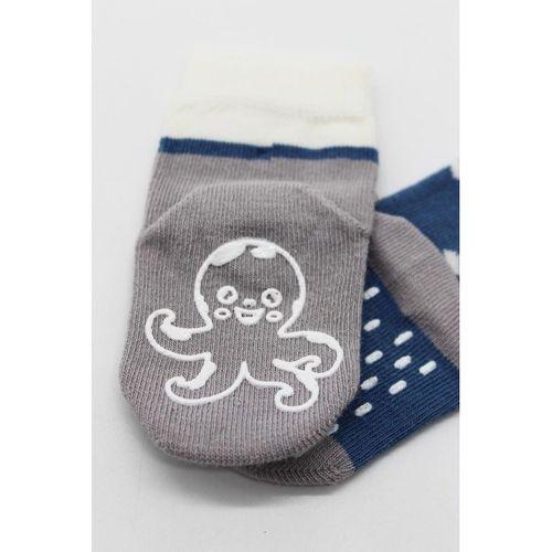 Bistyle Hayvan Figürlü Kaymaz Erkek Soket Çorap 2'Li BS10119 İndigo