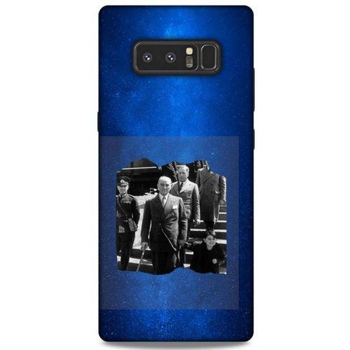 Samsung Galaxy Note 8 Kılıf Atatürk (11) Tam Koruma Gece Mavisi