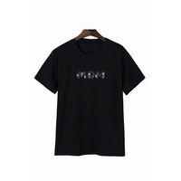 Anneler Günü Mom Çiçek Temalı Baskılı Oversize Bisiklet Yaka T-shirt - Siyah