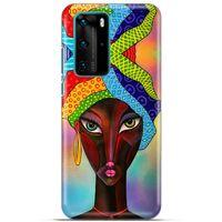 Lopard Huawei P40 Pro Uyumlu Kılıf Sürreal Yüzler ♀ (46) Core Armor Kılıf Desenli