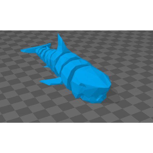 Düşük Poligon Hareketli Köpekbalığı Rip Mcka3ax (Bu ürün Sadece Plastik parçadır - Almadan Önce Soru Sorabilirsiniz)