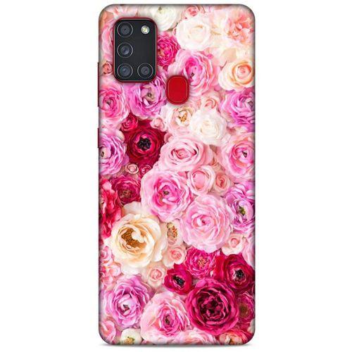 Lopard Samsung Galaxy A21s Uyumlu Kılıf Bahar (47) Crystal Flex Kılıf Güller