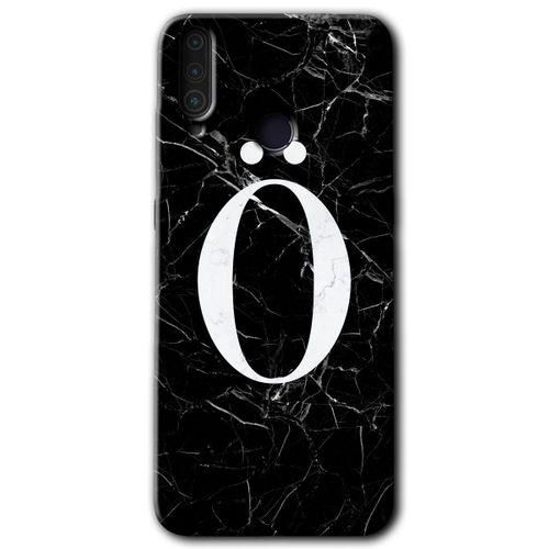 Potkal Hediye Fabrikası General Mobile GM 10 HD Baskılı Kılıf + 9D Tam Ekran Koruyucu - Siyah Mermer Desenli Ö Harfi