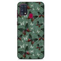 Samsung Galaxy M31 Kılıf Kelebek Etkisi (32) Soft Silikon Kılıf Turunu Sarı