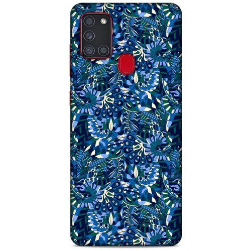 Samsung Galaxy A21s Uyumlu Kılıf Mavi Delisi (41) Tank Kılıf Çiçek