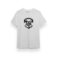 HP Hogwarts Beyaz Kısa kol Erkek Tshirt
