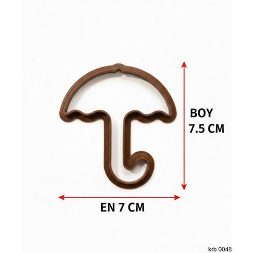 Şemsiye Figürlü Kurabiye Kalıbı ve Hamur Kesici – Şeker Hamuru ve Oyun Hamuru İçin Tek Parça Kalıp