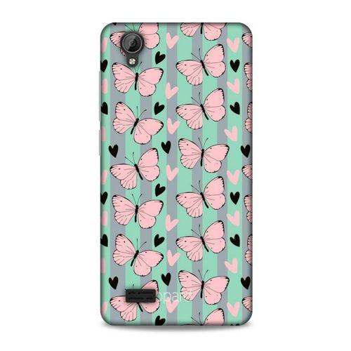 Vestel Venüs V5 Kılıf Kelebek Etkisi (43) Thin Fit Kılıf Kahve Yeşil