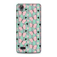 Vestel Venüs V5 Kılıf Kelebek Etkisi (43) Thin Fit Kılıf Kahve Yeşil