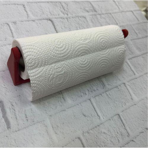 Dekoratif Kırmızı Kağıt Havlu Tutucu Duvar Askılı Model