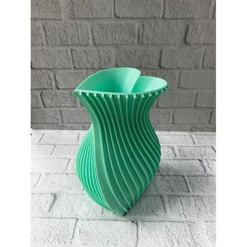 Kalpli Turkuaz Dekoratif Vazo 24 Cm Modern Şık Tasarım