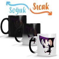 Gaz Invasor Zim Sihirli Kupa Bardak Porselen