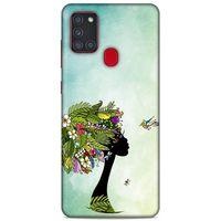 Lopard Samsung Galaxy A21s Uyumlu Kılıf Sürreal Yüzler ♀ (37) Silicone Cover Baskılı
