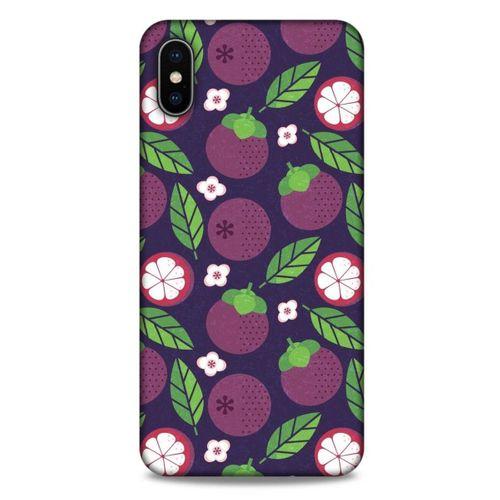 Frutix Mangosteen 01 Apple iPhone XS Max Kılıf Desenli Silikon