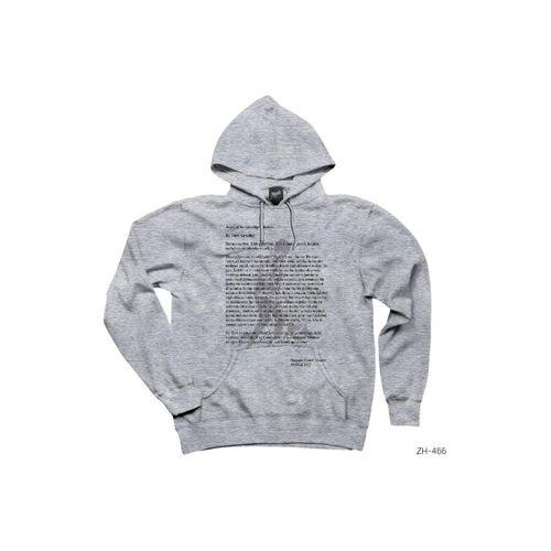 Atatürk Gençliğe Hitabe Gri Kapşonlu Sweatshirt Hoodie